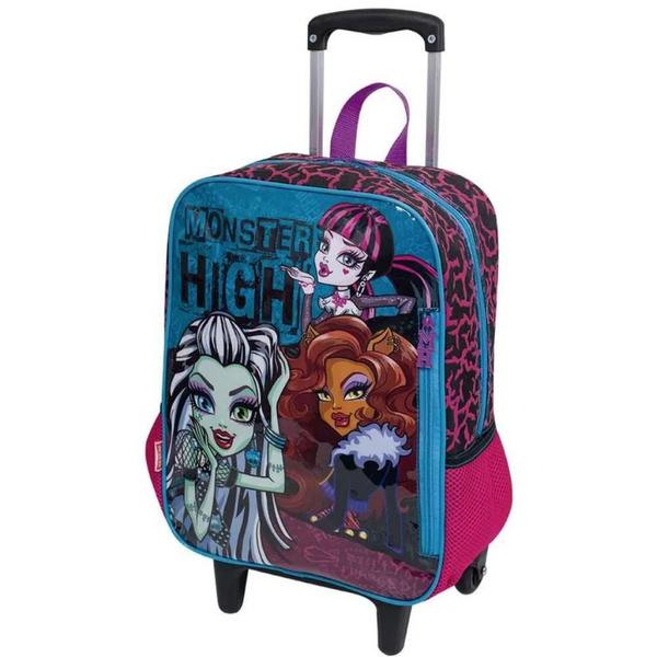 Imagem de Mochila Grande Com Rodinha Escolar Infantil Monster High