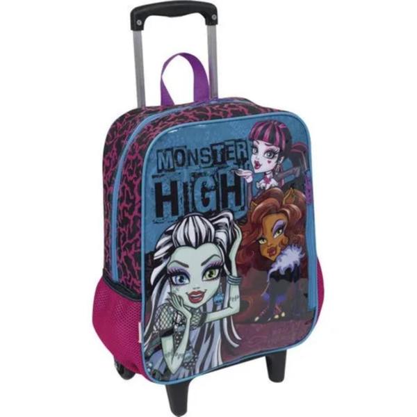 Imagem de Mochila Grande Com Rodinha Escolar Infantil Monster High