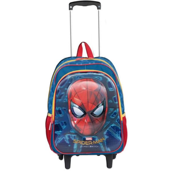 Imagem de Mochila Grande Com Rodinha Escolar Infantil Spider-Man 3d