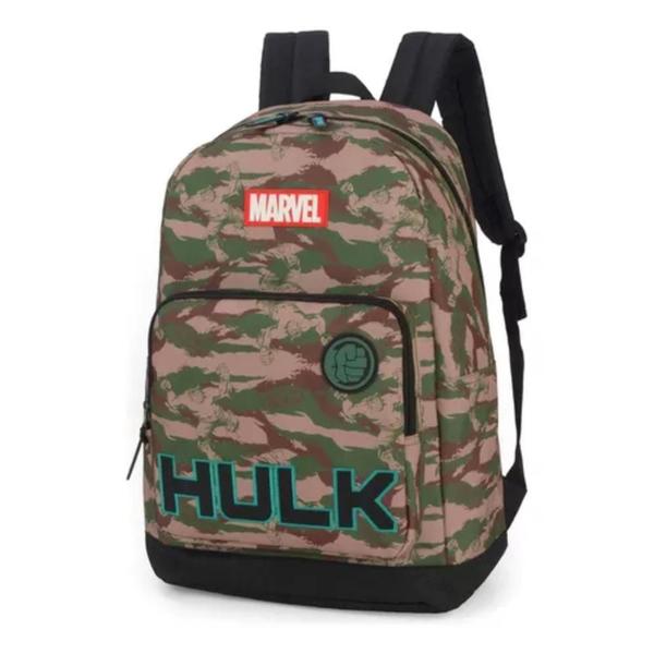 Mochila Grande Costas Escolar Infantil Hulk Camuflado - Luxcel Imagem de Mochila Grande Costas Escolar Infantil Hulk Camuflado