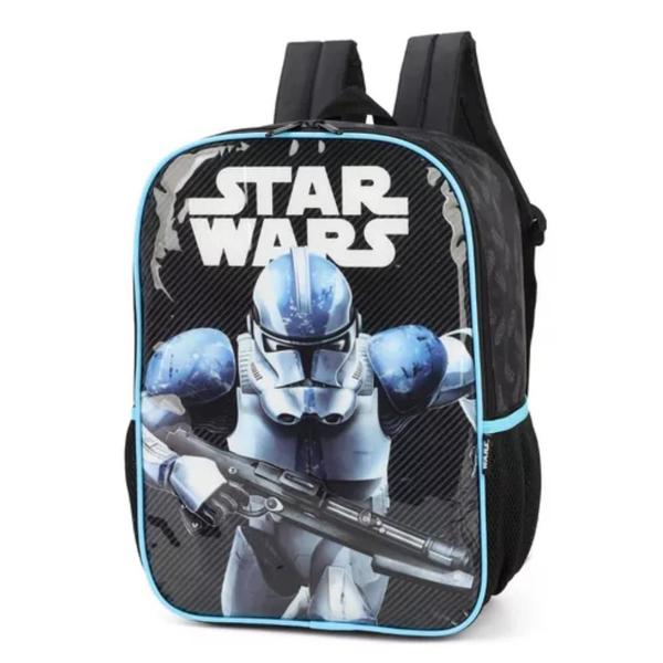 Imagem de Mochila Grande Costas Escolar Infantil Star Wars Azul