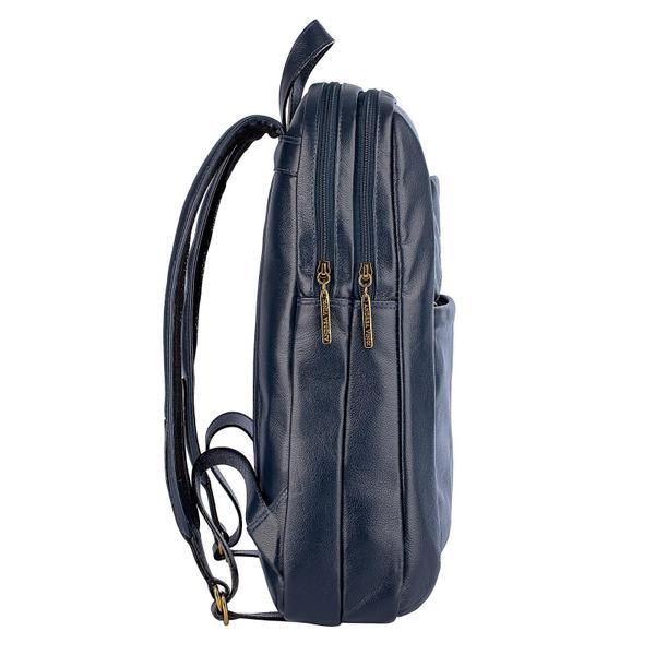 Imagem de Mochila grande em couro Slim azul Feminino