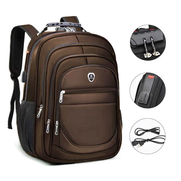 Imagem de Mochila Grande Masculina Feminina Escolar Faculdade Trabalho Bolso Espaço Notebook Trava Anti Roubo 