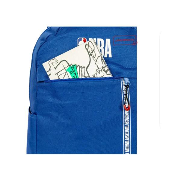 Imagem de Mochila Grande NBA Basics Azul 43x30x15cm Poliéster