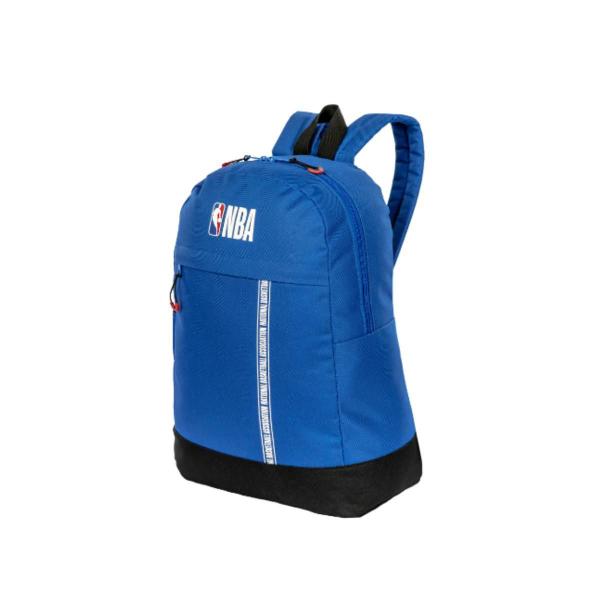 Imagem de Mochila Grande NBA Basics Azul 43x30x15cm Poliéster