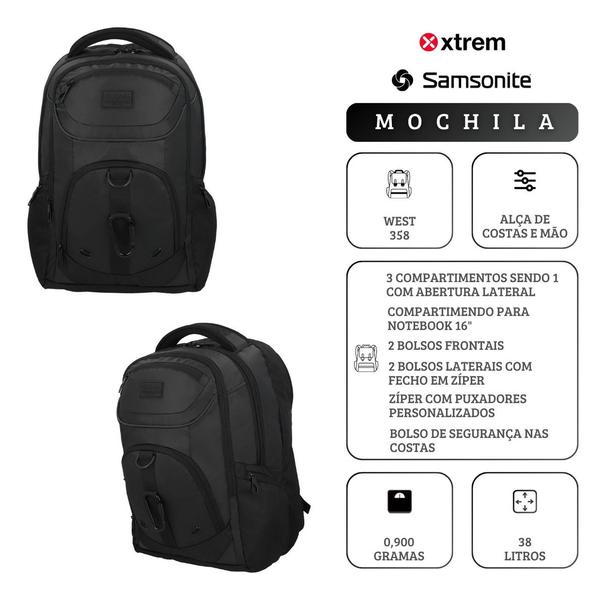 Imagem de Mochila Grande Notebook Backpack Original Xtrem Samsonite