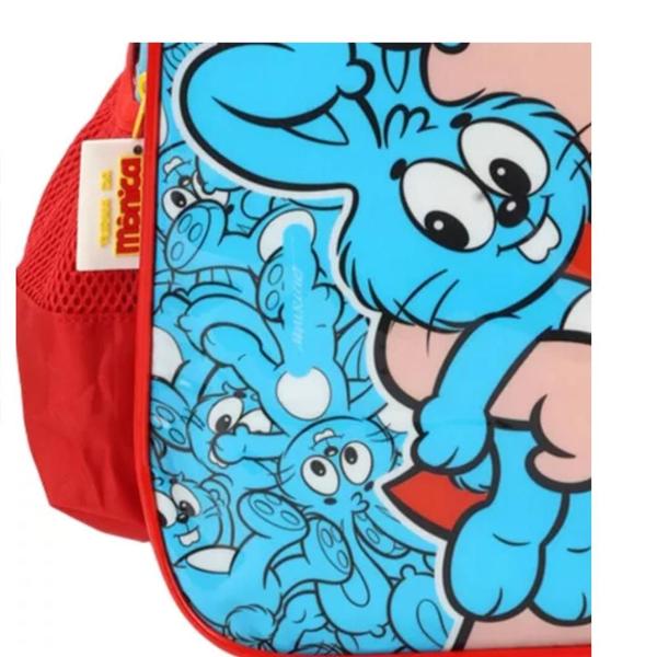 Imagem de Mochila Grande Rodinha Escolar Infantil Mônica Azul