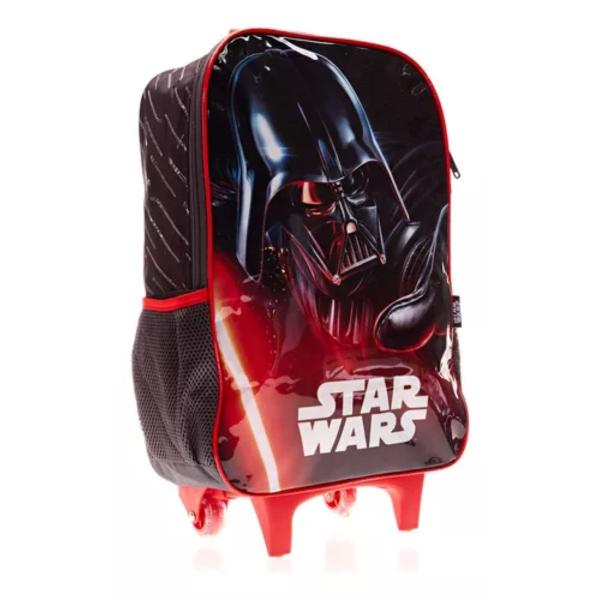 Imagem de Mochila Grande Rodinha Escolar Infantil Star Wars Vermelho