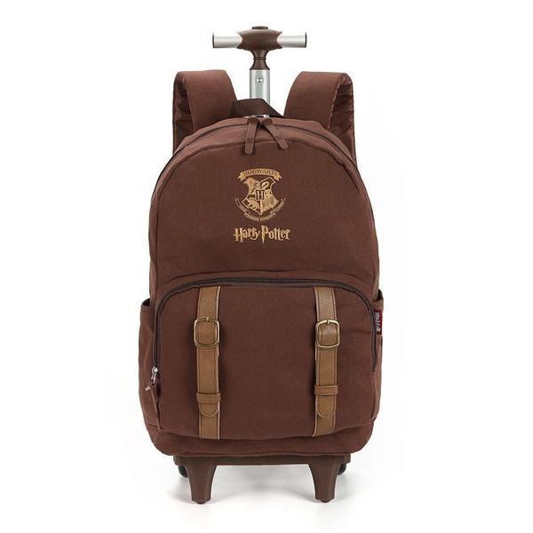 Imagem de Mochila Harry Potter Rodinhas Marrom 44x29x15cm 20L