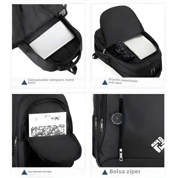 Imagem de Mochila Impermeável Multifuncional para Notebook - Bolsa Casual para Homens