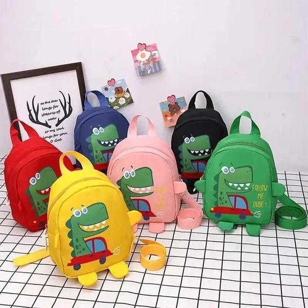 Imagem de Mochila Infantil Anti-Perda com Dinossauro - Fofa e Ideal para Jardim de Infância