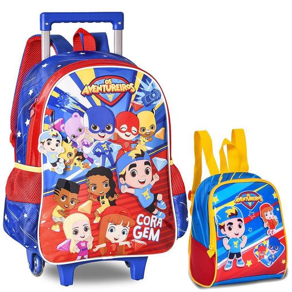 Imagem de Mochila Infantil Aventureiros Luccas Neto com Lancheira