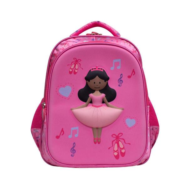 Imagem de Mochila Infantil Bailarina 3D Yins - Modelo Boneca Negra