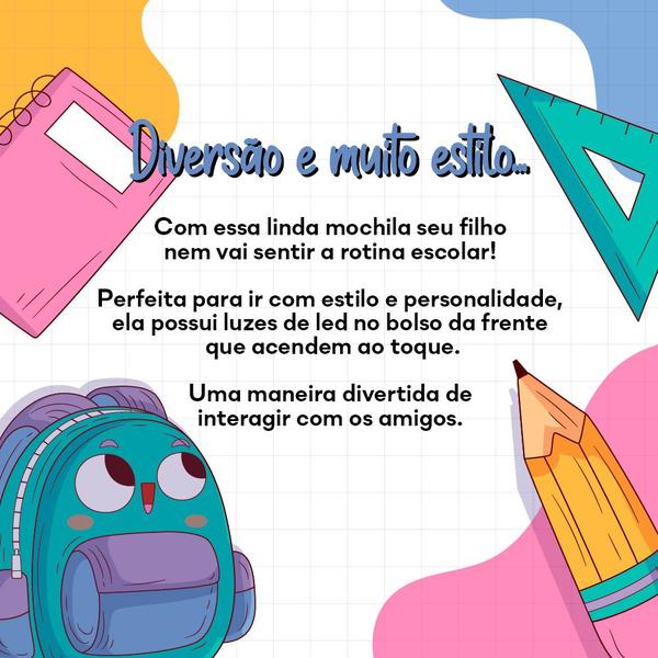 Imagem de Mochila Infantil Batman Rodinhas Luz Led Frontal Lançamento