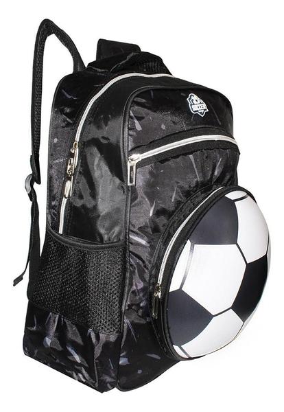 Imagem de Mochila Infantil Bola De Futebol Alto Relevo 3D Costas Escol