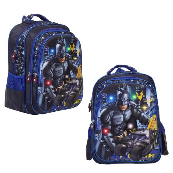 Imagem de Mochila Infantil Com Led Frontal Batman Toys 2U Envio 24 Hrs