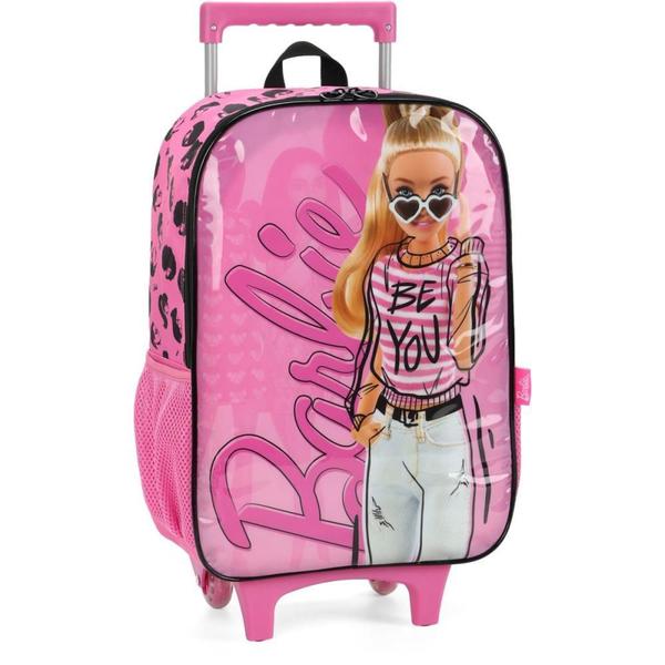 Imagem de Mochila Infantil com Rodinha Barbie G Rosa