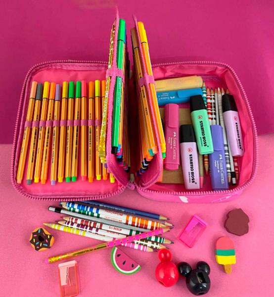 Imagem de Mochila Infantil com Rodinhas Bolsa Escolar e Lancheira Térmica Garafinha e Stabilo