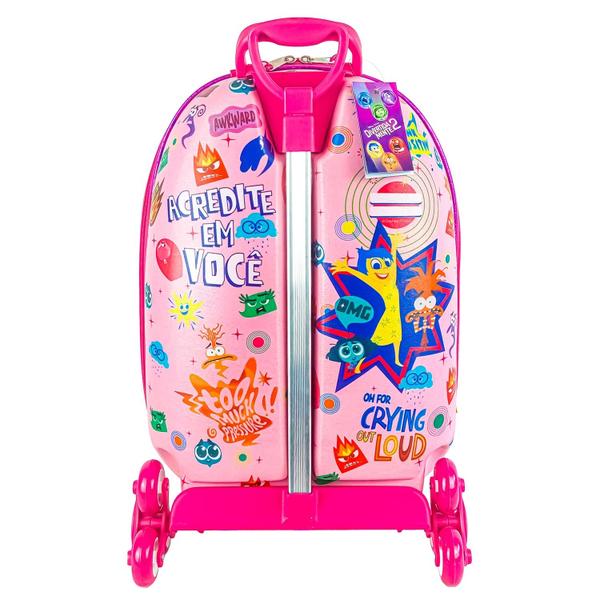 Imagem de Mochila Infantil Com Rodinhas Divertidamente 2 Roleta Rosa 3862BM24 - Maxtoy By Diplomata