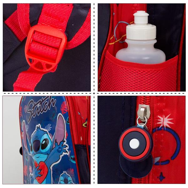 Imagem de Mochila Infantil Costa Stitch 3D Passeio Viagem Envio 24 Hrs