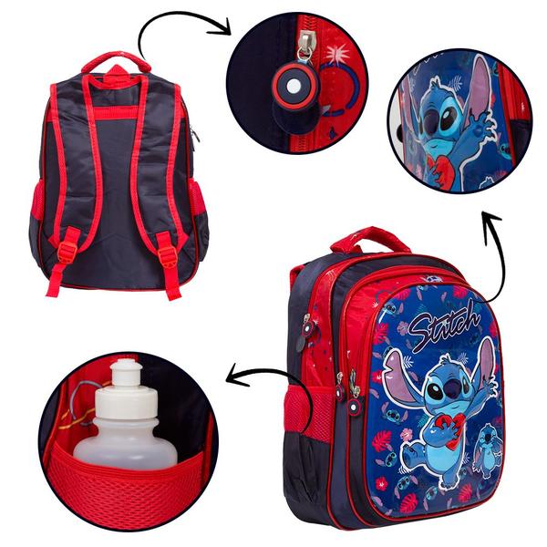 Imagem de Mochila Infantil Costa Stitch 3D Passeio Viagem Envio 24 Hrs