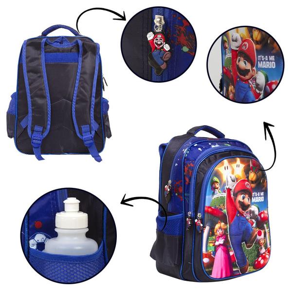 Imagem de Mochila Infantil Costas Masculina Super Mario Game Criança