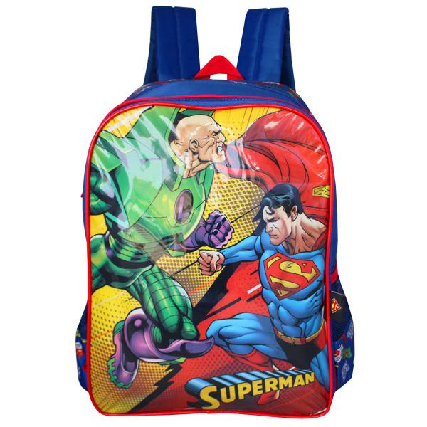 Imagem de Mochila Infantil De Alças Com Estojo Superman Vs Lex Luthor 2 Bolsos