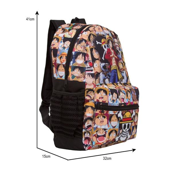 Imagem de Mochila Infantil de Costa One Piece Alça Reforçada Passeio