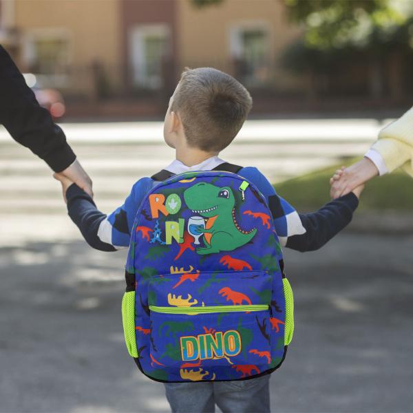 Imagem de Mochila Infantil de Costas Dinossauro Pre Escola Fundamental