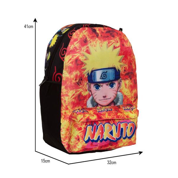 Imagem de Mochila Infantil De Costas Estampa Naruto Uzumaki Espaçosa