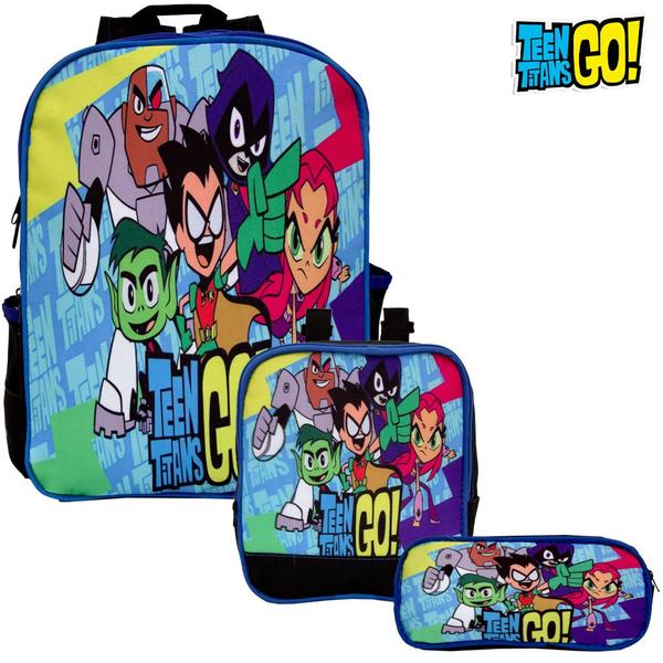 Imagem de Mochila Infantil de Costas Masculina Jovens Titãs Toys 2U