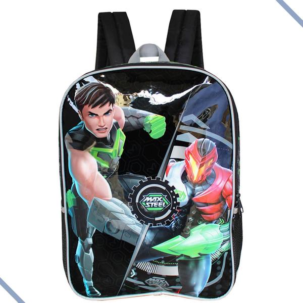 Imagem de Mochila Infantil De Costas Max Steel Escolar Volta Às Aulas