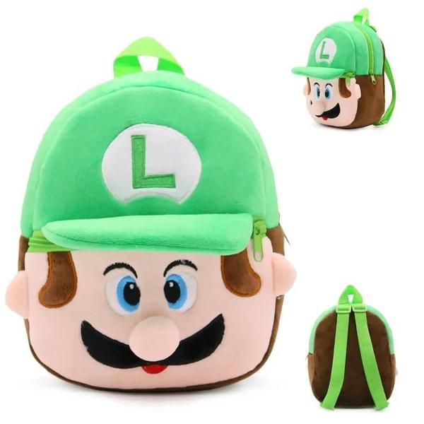 Imagem de Mochila Infantil de Pelúcia Super Mario, Pokémon e Pikachu - Bolsa Escolar Fofa