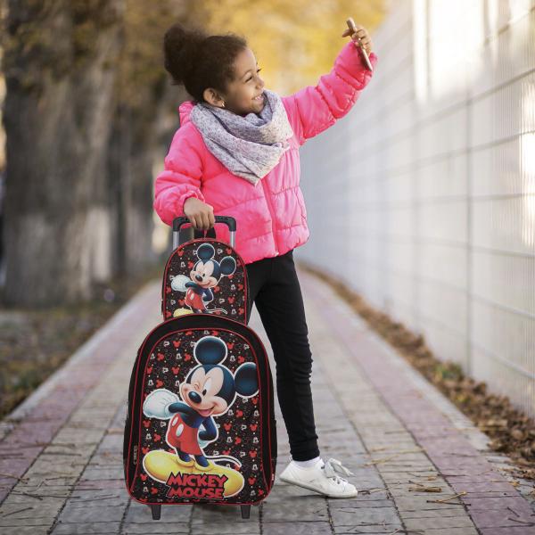 Imagem de Mochila Infantil de Rodinha Menino Mickey Reforçada Creche