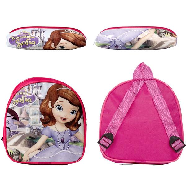 Imagem de Mochila Infantil de Rodinha Sofia Pre Escola Aula Resistente