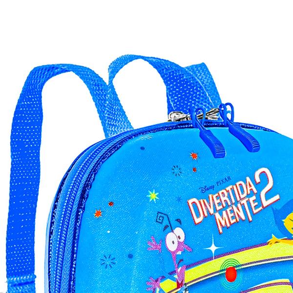 Imagem de Mochila Infantil Divertidamente 2 Roleta Cor Azul 3862CX24 Lancheira Maxtoy - Diplomata