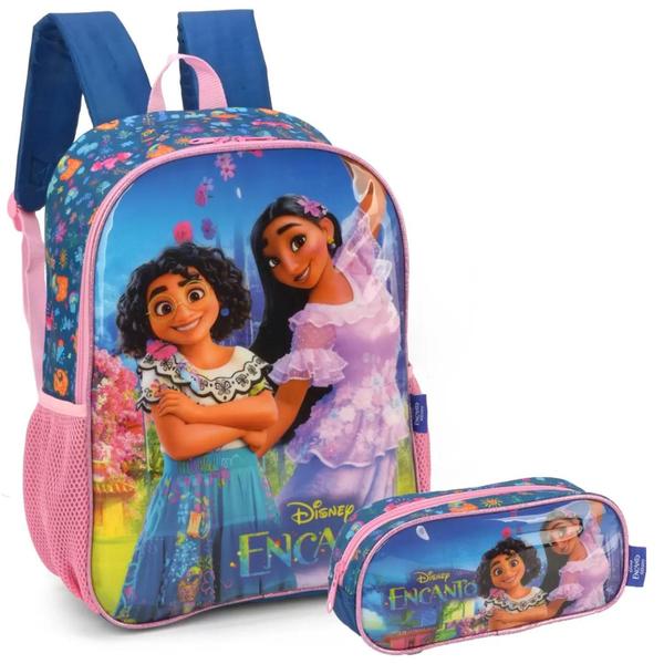 Imagem de Mochila Infantil Encanto Disney Costas Tam G Com Estojo