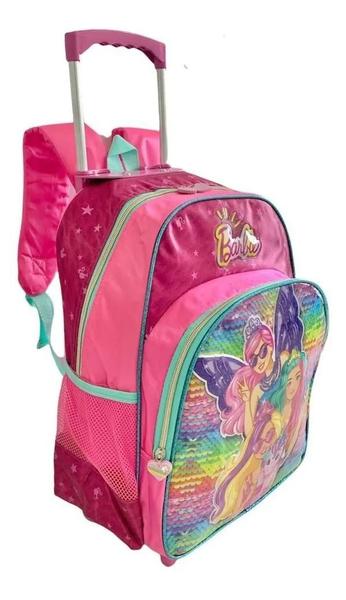 Imagem de Mochila Infantil Escolar Barbie Amigas Rodinhas G Lancheira