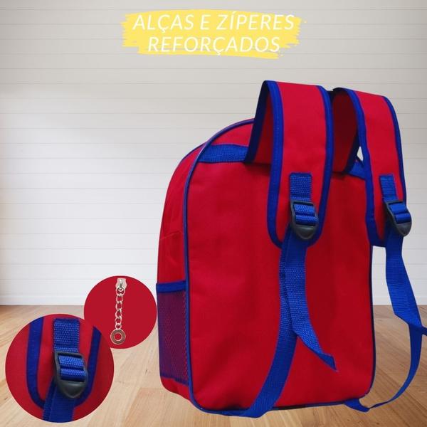 Imagem de Mochila Infantil Escolar Bolsa Masculina Criança Menino Reforçado + Estojo Grande