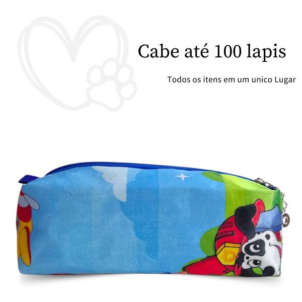 Imagem de Mochila Infantil Escolar Bolsa Masculina Criança Menino Reforçado + Estojo Grande