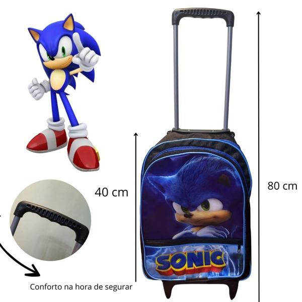 Imagem de Mochila Infantil Escolar com rodinhas kit completo