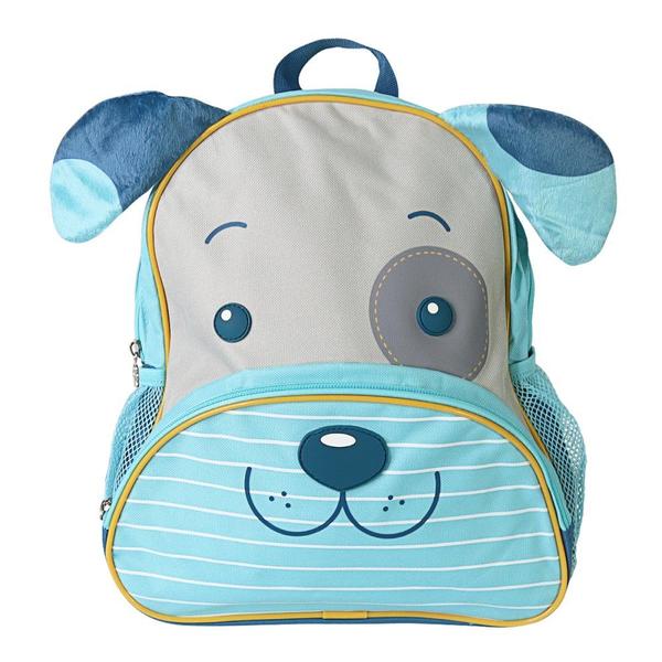 Imagem de Mochila Infantil Escolar De Costas Com Alça Clio Pets Cachorro Azul