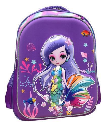 Imagem de Mochila Infantil Escolar De Costas Volta As Aulas para menino menina dinossauro sereia grande resistente