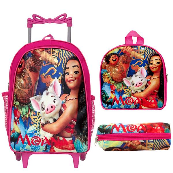 Imagem de Mochila Infantil Escolar Feminina Rodinha Moana Disney TN