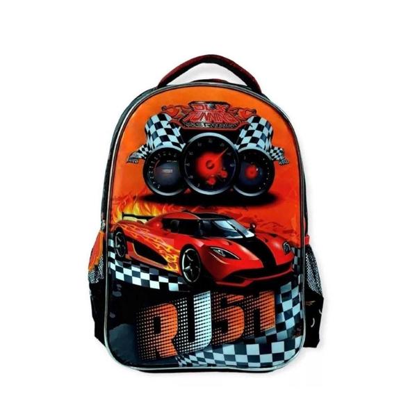 Imagem de Mochila Infantil Escolar Grande Resistente Menino Carros