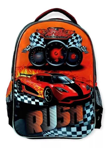 Imagem de Mochila Infantil Escolar Grande Resistente Menino Carros