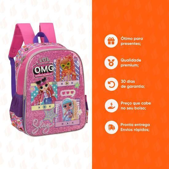 Imagem de Mochila Infantil Escolar LOL Surprise OMG Original com Alça MM0060