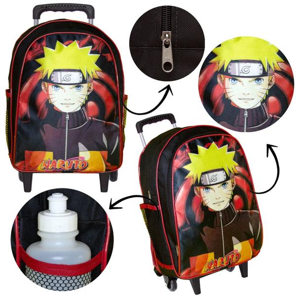 Imagem de Mochila Infantil Escolar Masculina Naruto Rodinha Passeio