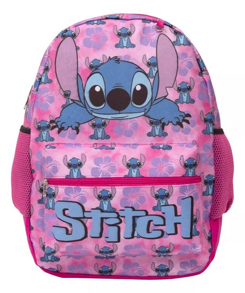 Imagem de Mochila Infantil Escolar Menina Lilo & Stitch Volta As Aulas Rosa