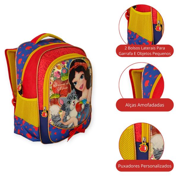 Imagem de Mochila Infantil Escolar Menina Tamanho Reforçada Grande